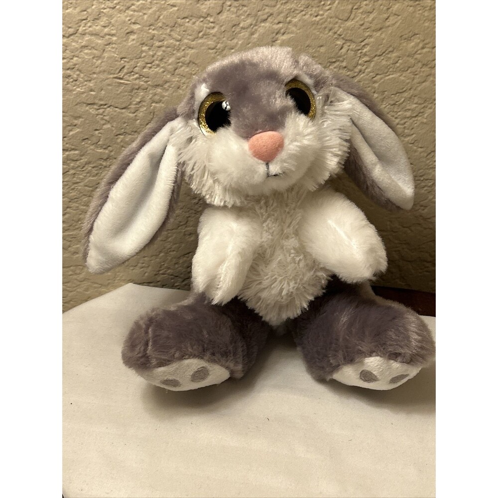 My Oli Bunny Plush Stuffed Animal Rabbit Floppy Ear Sitting Bunny Grey 8” Easter